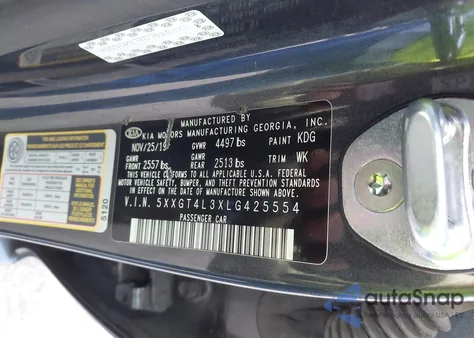 2020 Kia Optima Lx from USA, damaged, VIN 5XXGT4L3XLG425554